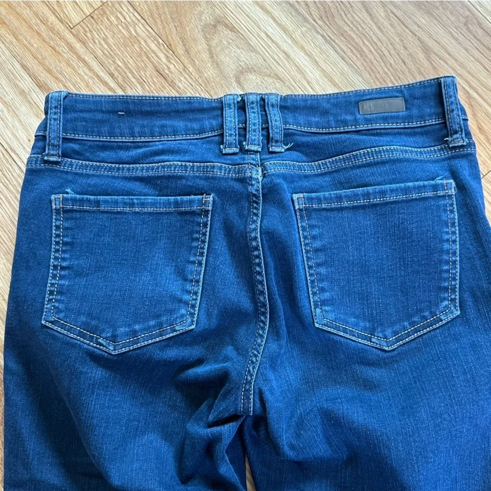 Kut From the Kloth Raw Hem Dark Wash Skinny Jean Sz 4 - Picture 8 of 10